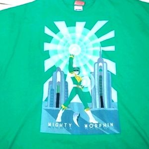 Mighty Morphin Power Rangers tee shirt Green ranger Size 2XL XXL